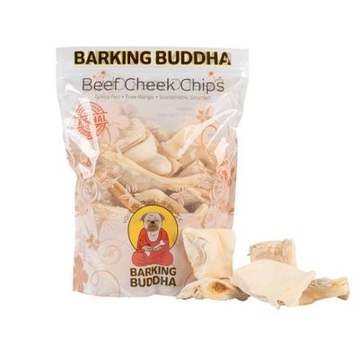 Barking Buddha Beef Cheek Chips 1 - LB bag