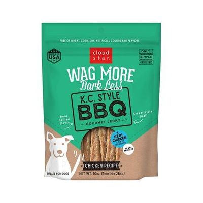 WAG MORE BARK LESS JERKY BBQ GRILLED CHICKEN 10OZ