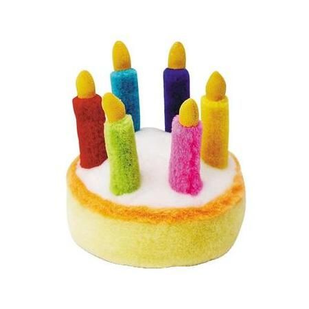 MULTIPET DOG TOY BIRTHDAY CAKE & CANDLES