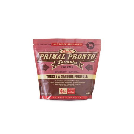 Primal Pronto Turkey & Sardine Frozen Raw Dog Food – 4 lb Bag