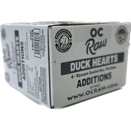 OC Raw Frozen Duck Hearts, 2 lb Bag
