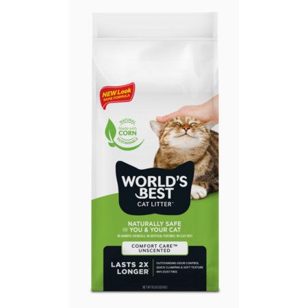 World’s Best Cat Litter Comfort Care Unscented Corn Cat Litter, 8 lb Bag