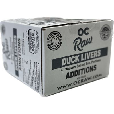 OC Raw Additions Dog Frozen Duck Livers, 2 lb Bag