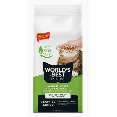 World’s Best Cat Litter Original Unscented Clumping Corn Formula, 28 lb Bag