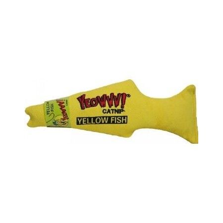 Yeowww! Catnip Toy – Yellow Fish (7″)