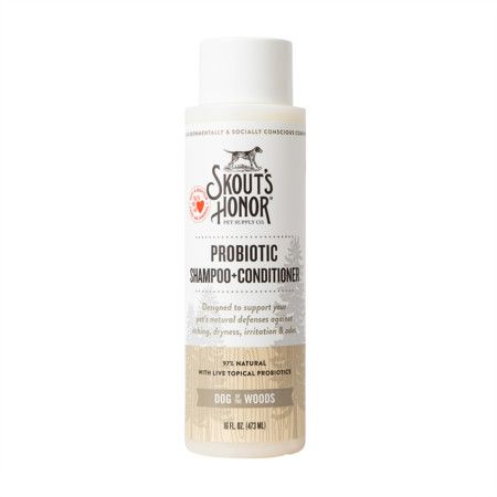 Skout’s Honor Probiotic Shampoo + Conditioner – Dog of the Woods (Sandalwood & Vanilla), 16 oz