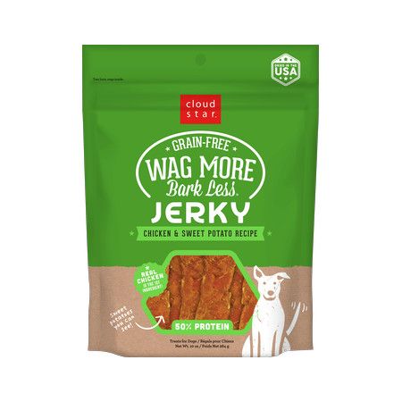 WAG MORE BARK LESS JERKY CHICKEN SWEET POTATO 10oz