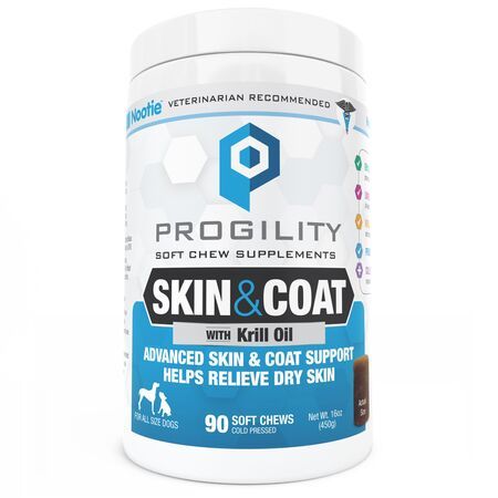 Nootie Progility Skin & Coat Soft Chew Supplement – Cheese Flavor, 90 Count