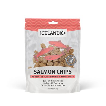 Icelandic+ Salmon Fish Chips Small Dog 2.5oz bag