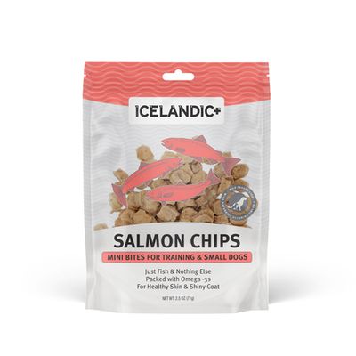 Icelandic+ Salmon Fish Chips Small Dog 2.5oz bag