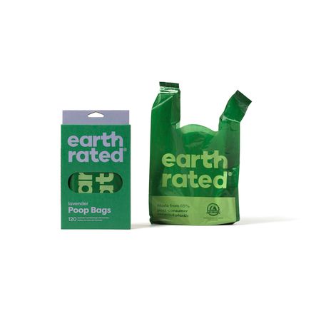 Earth Rated Lavender‑Scented Easy‑Tie Handle Dog Waste Bags – 120 Count