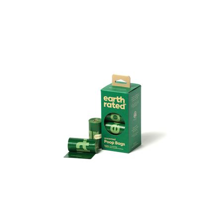 Earth Rated Unscented Dog Waste Bags – 120 Count (8 Refill Rolls of 15 Bags)