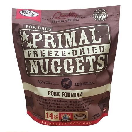 Primal™ Freeze‑Dried Raw Nuggets Dog Food – Pork Recipe, 14 oz Bag