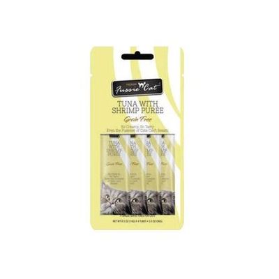 Fussie Cat Tuna with Shrimp Purée – 4 × 0.5 oz Pouches