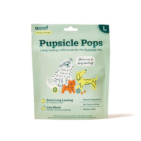 Woof Dog Treat Chicken Refill Pops Large 8 oz