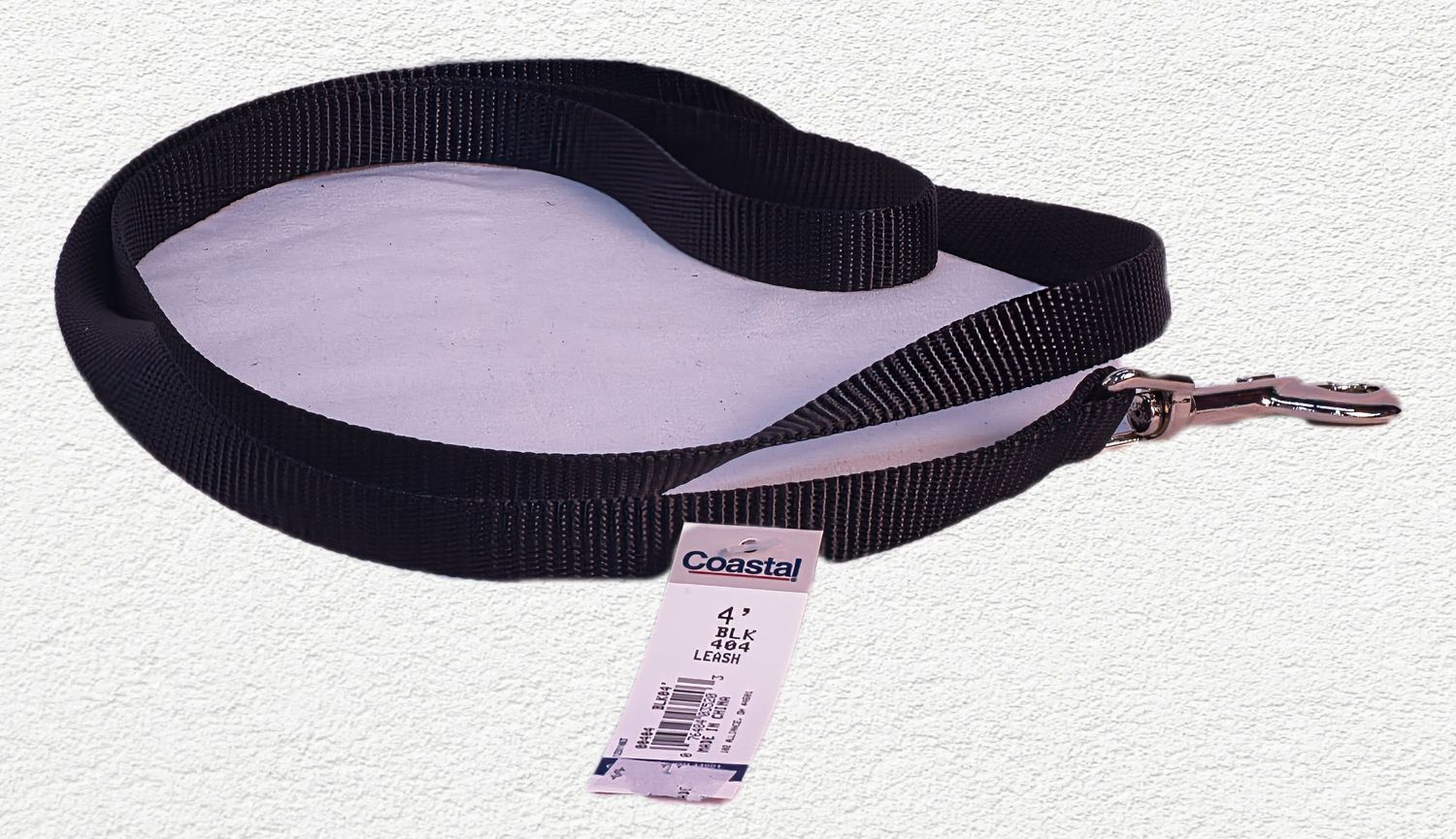 Coastal® Single-Ply Dog Leash, Black, 5/8" x 4'