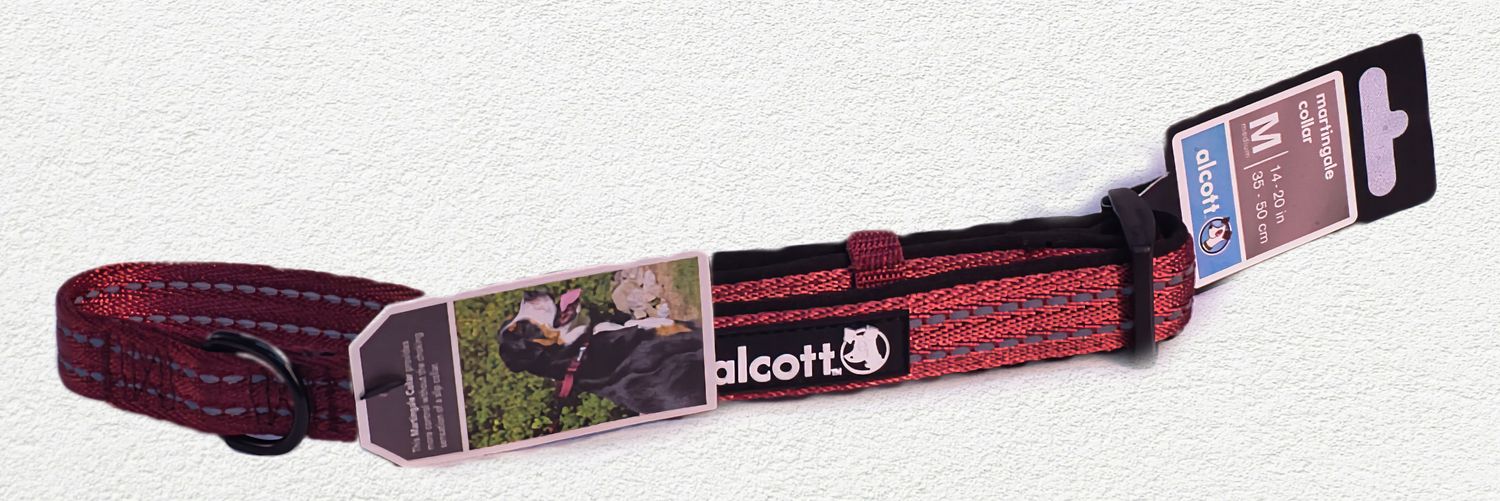 Alcott Martingale Collar 14-20 Inches Red Medium