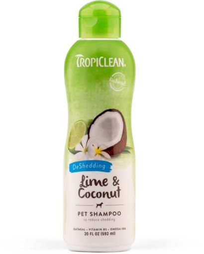 TROPICLEAN DESHEDDING SHAMPOO LIME & COCONUT 20OZ