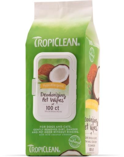 Tropiclean Hypoallergenic Wipes 100 ct