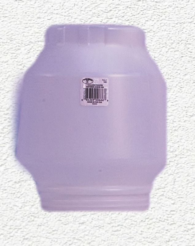 LITTLE GIANT SCREW-ON PLASTIC POULTRY JAR 1 GAL