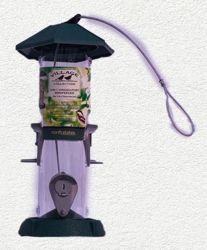 2-IN-1 HINGED PORT BIRD FEEDER