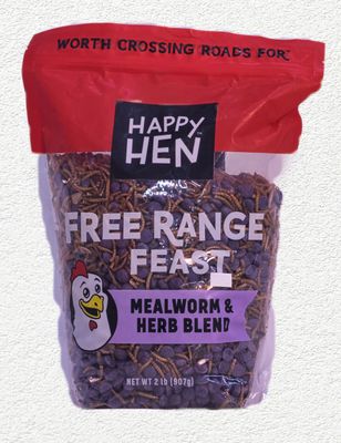 Happy Hen Free Range Feast Mealworm & Herb 2 - LB Happy Hen Free Range Feast Mealworm & Herb 2 - LB