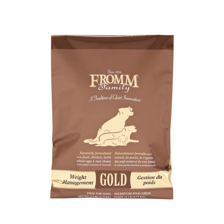 Fromm Gold Weight Management Adult Dry Dog Food (tan bag) 15 lb