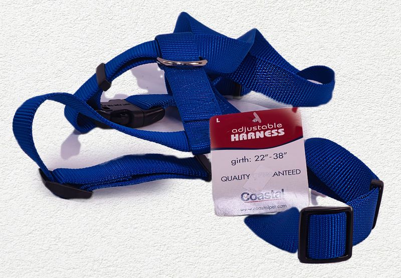 COASTAL ADJ HARNESS LARGE - BLUE 22-38