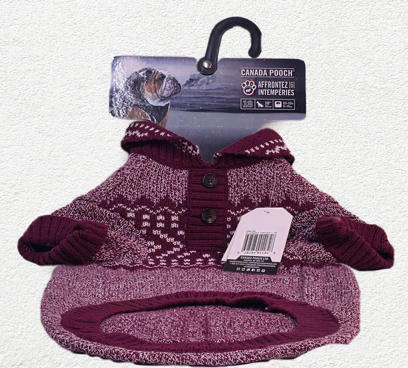 CANADA POOCH SWEATER COLLINGWD CARDIGAN PLUM 18