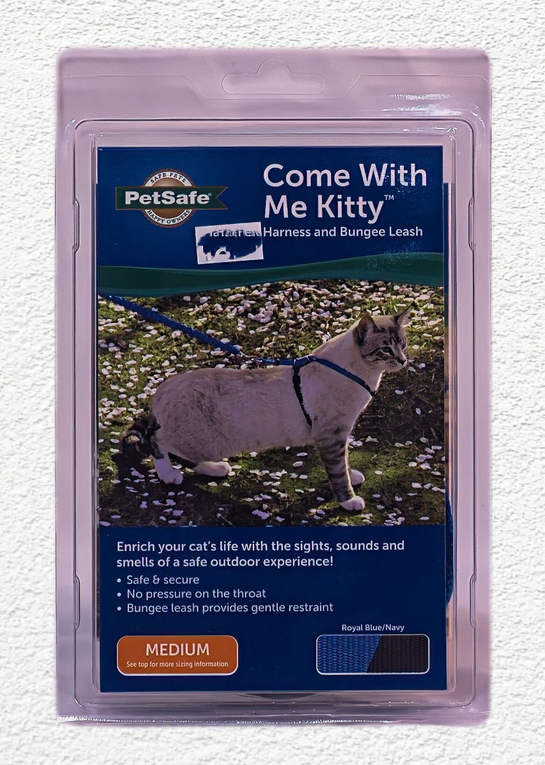 Petsafe Come With Me Kitty Cat Harness & Leash Medium Blue