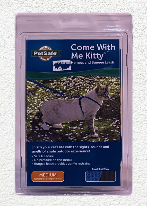 Petsafe Come With Me Kitty Cat Harness & Leash Medium Blue