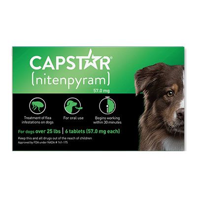 Capstar Flea Tablets for Dogs 25 lb & Up - 6 ct