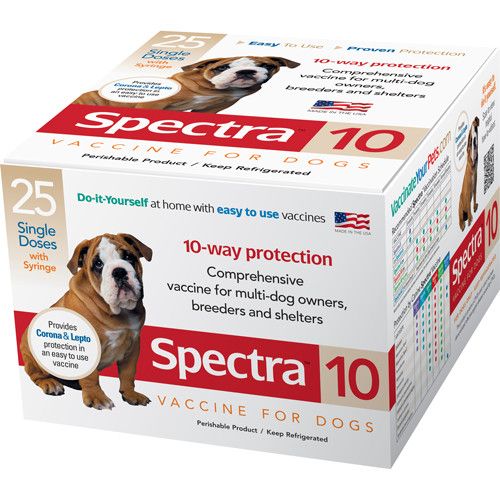 Spectra 10 Dog Vaccine W/ Syringe - 1 dose syringe (Keep Refrigerated)