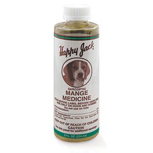 Happy Jack Mange Medicine for Dogs & Horses - 8 oz