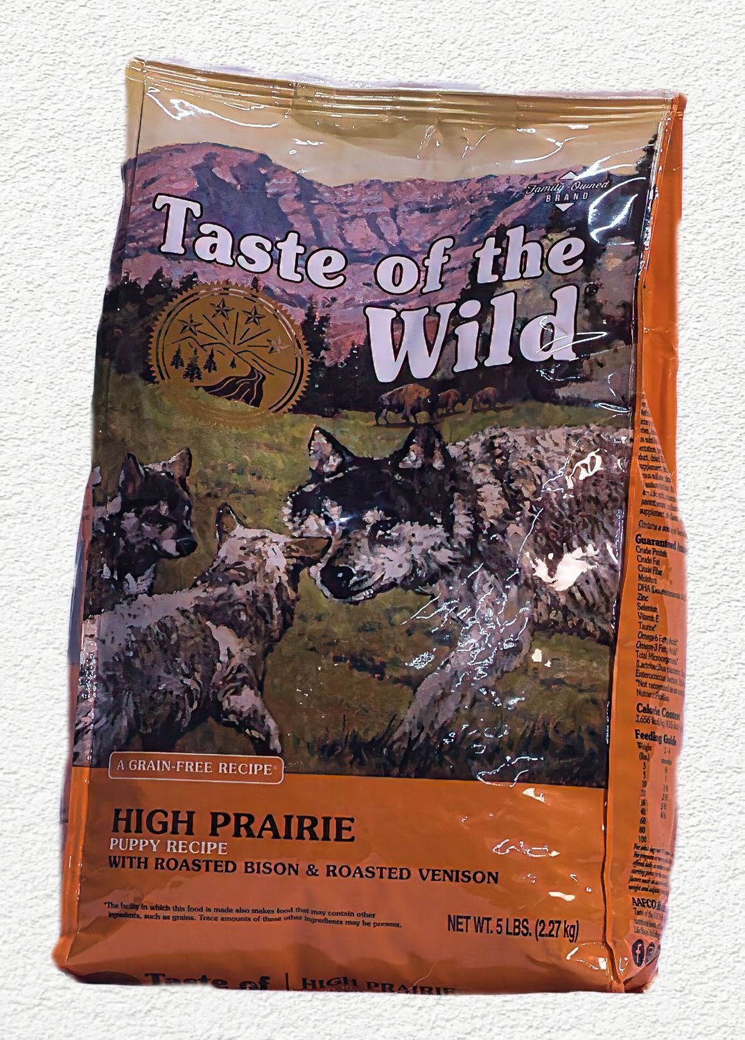Taste of the Wild Puppy Grain Free High Prairie with Roasted Bison & Roasted Venison, Size: 5 lb