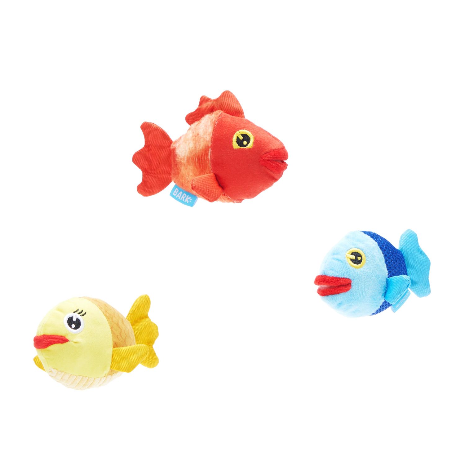 Bark The Groupers Multicolor Fish School Plush Dog Toy Extra Small / Small
