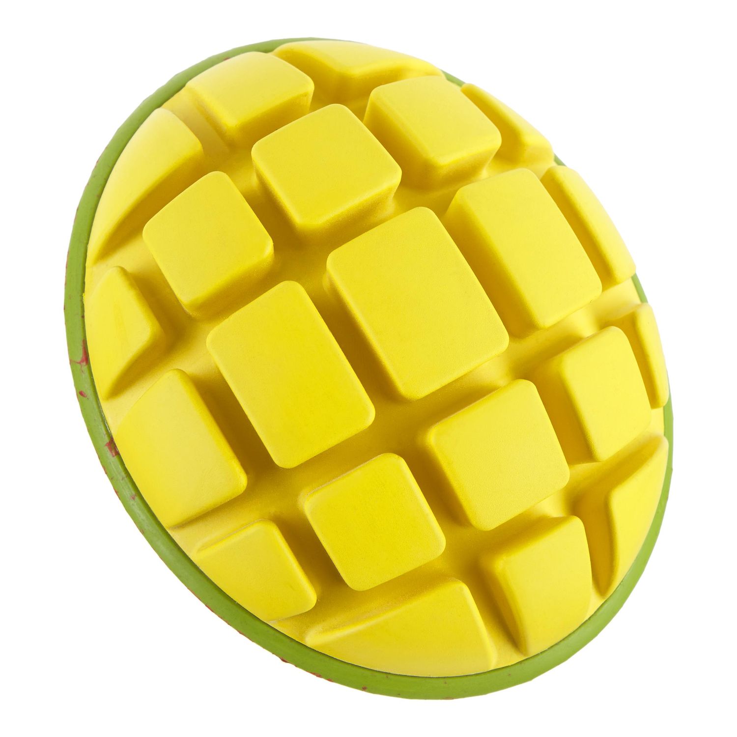 Bark Super Chewer Go Mango Fruit Yellow Green Rubber Dog Toy Large