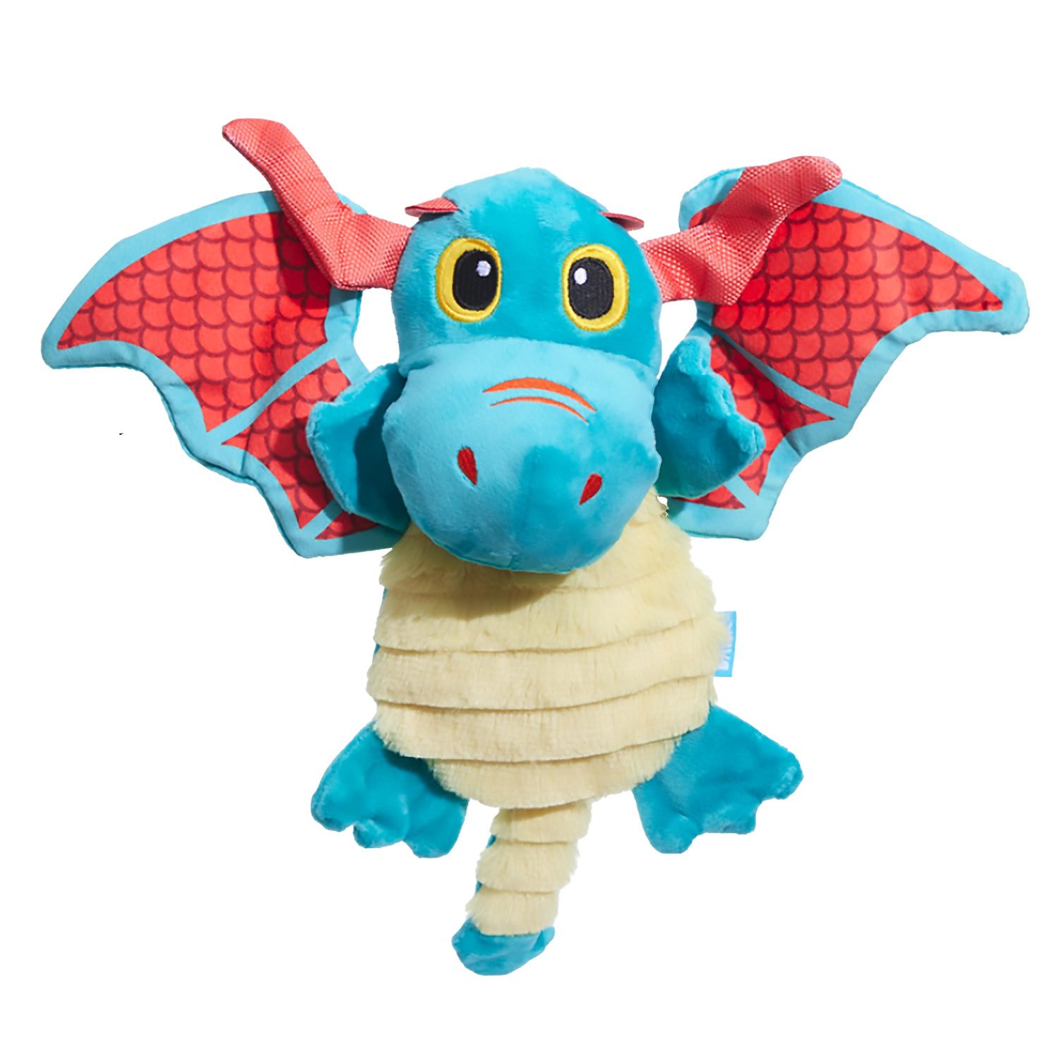 Bark Grimbold The Dragon Blue Red Plush Dog Toy Extra Small / Small