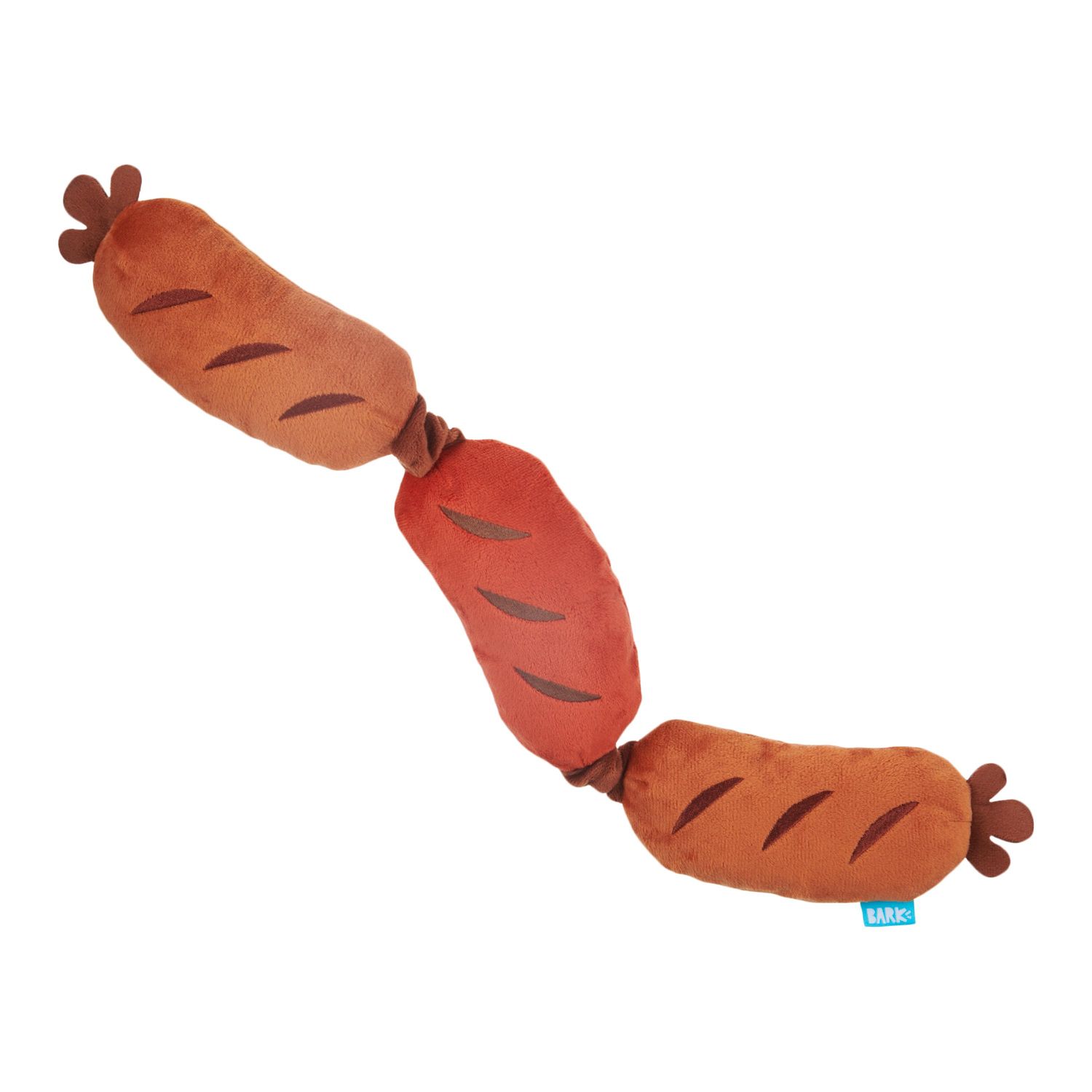 Bark Lickin' Links Sausage Brown Plush Dog Toy All Sizes