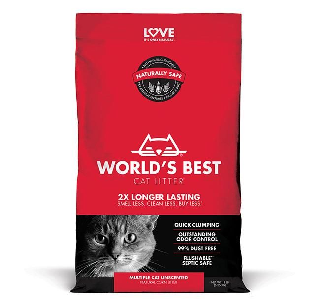 Cat Litter Worlds Best Red Multi Cat 15 - Lb