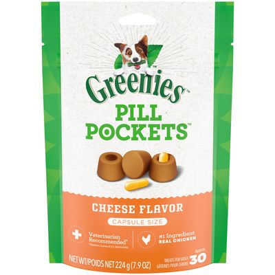 Greenies Pill Pockets Treats Cheese Capsule 7 oz