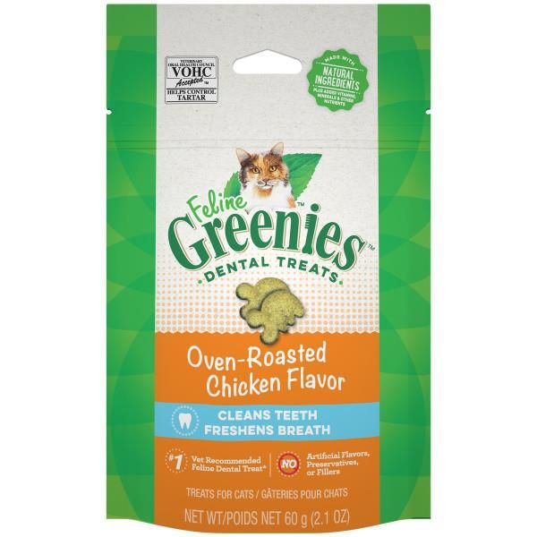 GREENIES FELINE DENTAL CAT TREAT CHICKEN 2.1oz