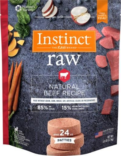 Instinct Raw 85/15 Beef Patty Dog 6 - Lb