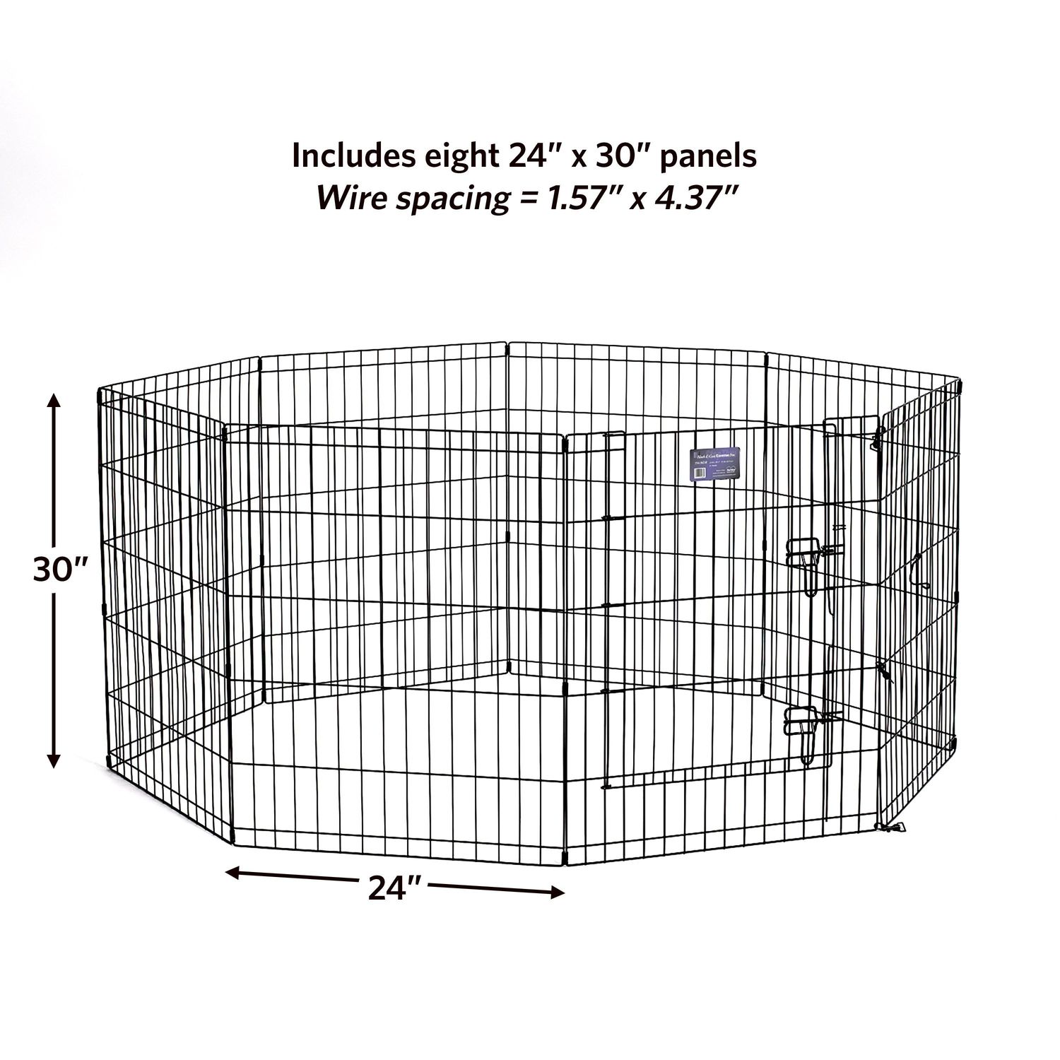 Midwest Contour Exercise Pen Black 30"