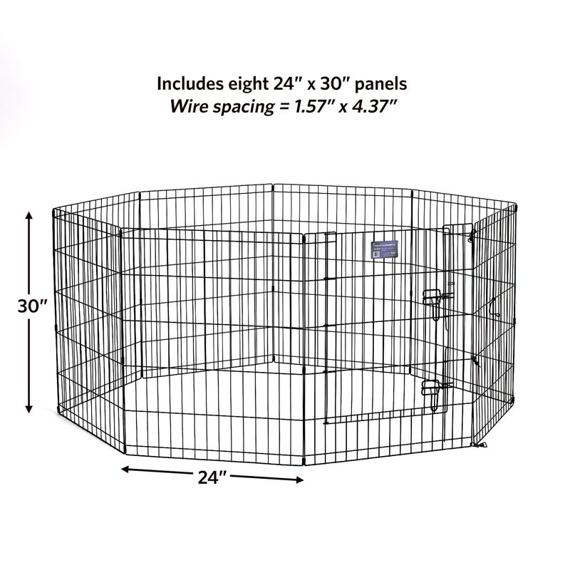 Midwest Contour Exercise Pen Black 30"
