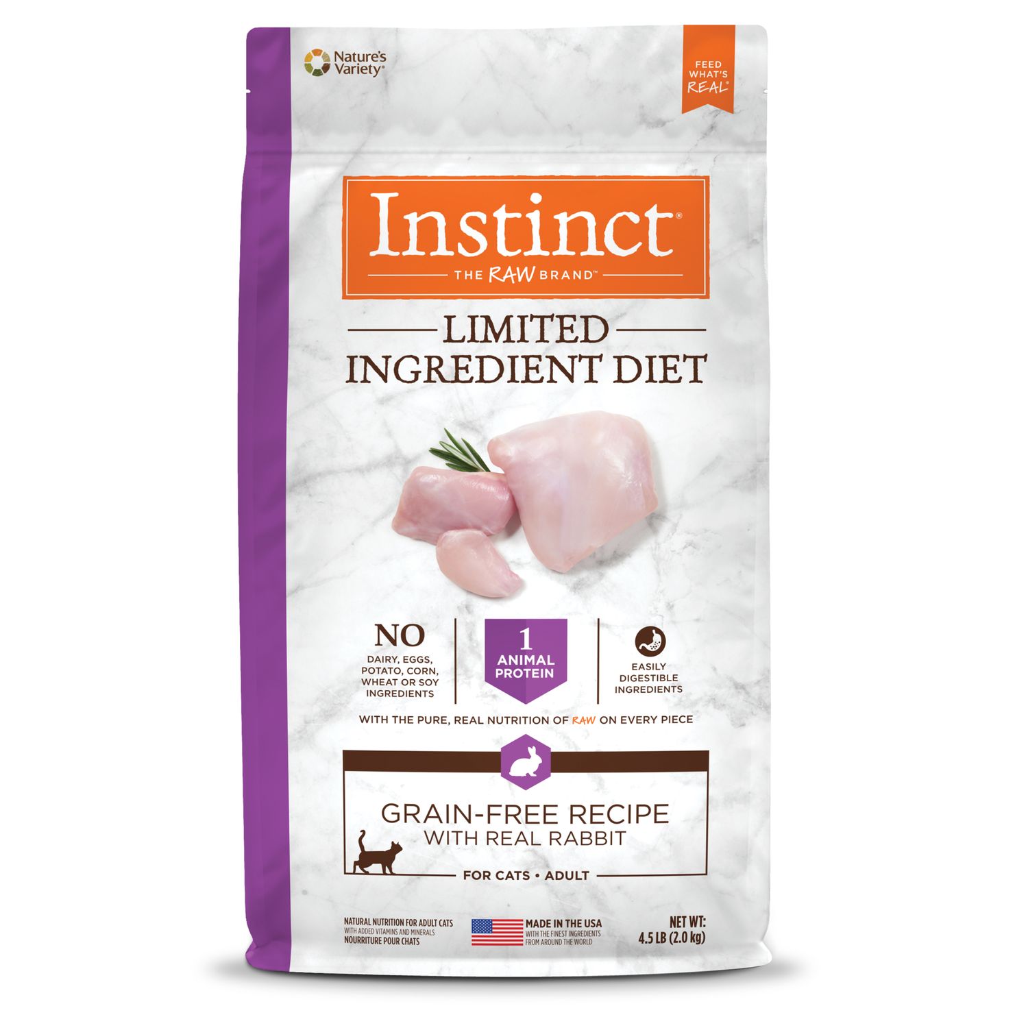 Natures Variety Cat Instinct Lid Rabbit 4.5 - Lb