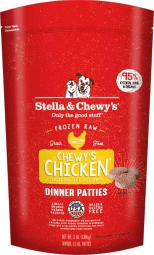 Stella & Chewy’s Raw Frozen Chicken Dinner Patties – 3 lb