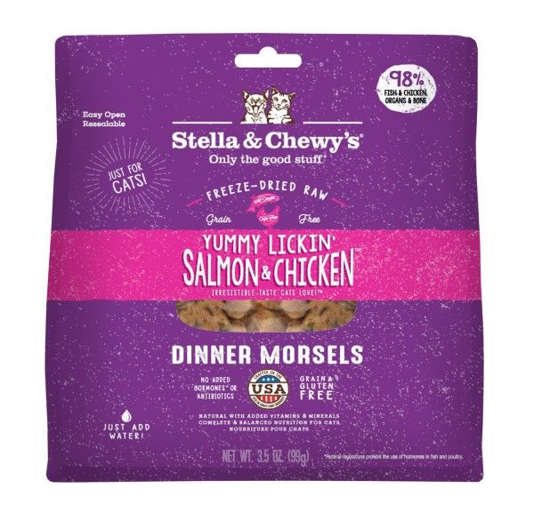 STELLA & CHEWY CAT FREEZE DRIED SALMON & CHICKEN 3.5oz