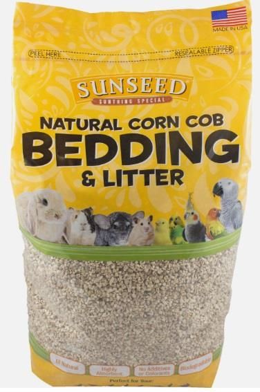 SUNSEED NATURAL CORN COB BEDDING 4.5 - LB
