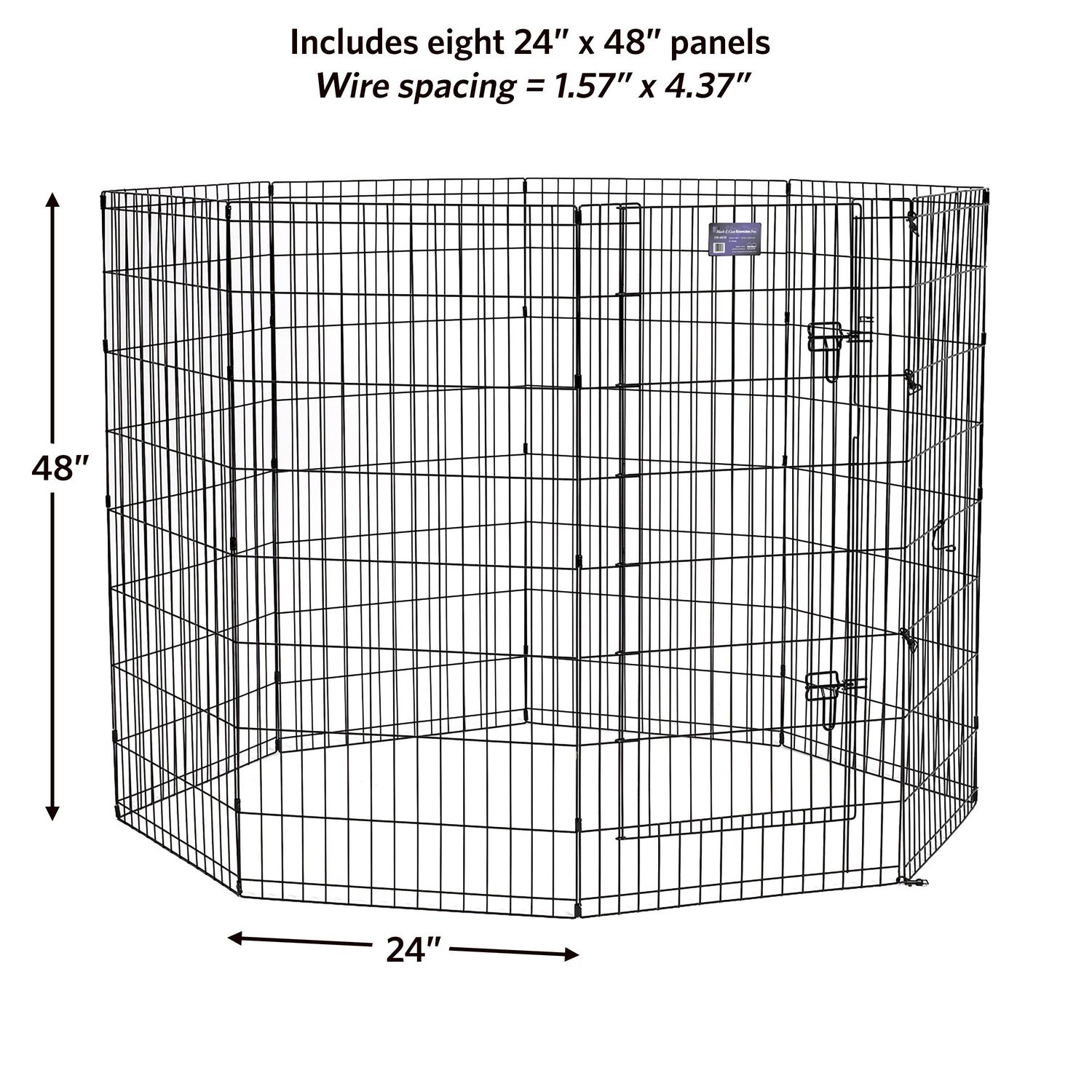 Midwest Contour Exercise Pen Black 48"
